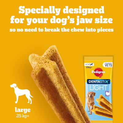 PEDIGREE DentaStix Light Daily Dental Chews Large Dog 21pc Sticks