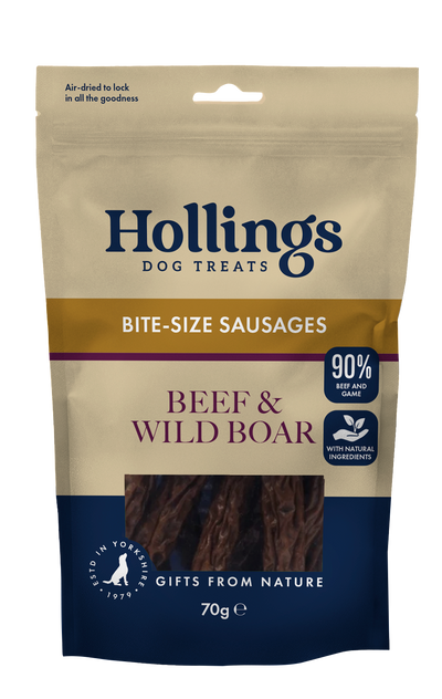 Hollings Gourmet Sausages Beef & Wild Boar 70g