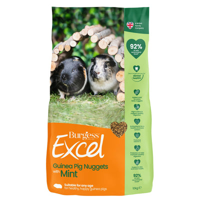 Burgess Excel Adt Guinea Pig Nuggets with Mint 10kg