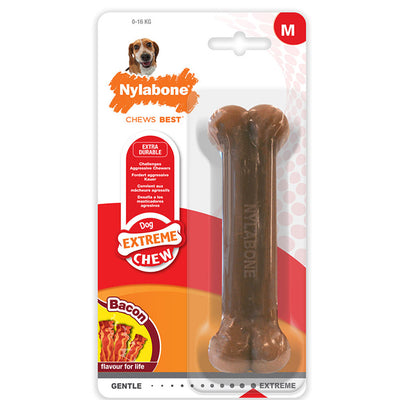 Nylabone Extreme Chew Extra Durable Bone Bacon Medium