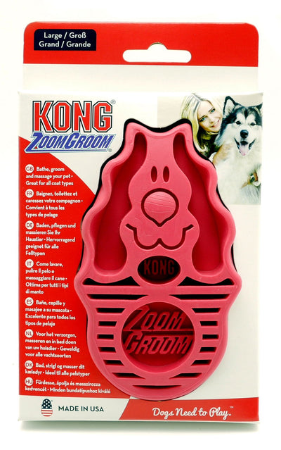 KONG Zoom Groom Dog Raspberry