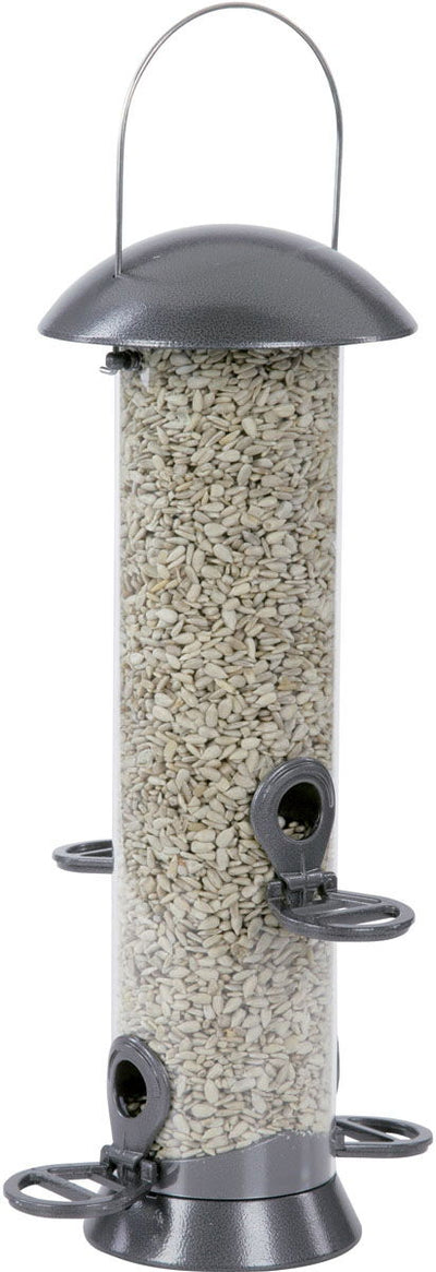 Cj Adventurer Metal Seed Feeder Gunmetal 4 Port Med 40cm