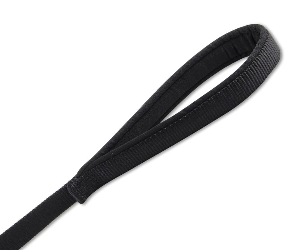 Viva Nylon Padded Snap Lead Black 25mm X1.8m