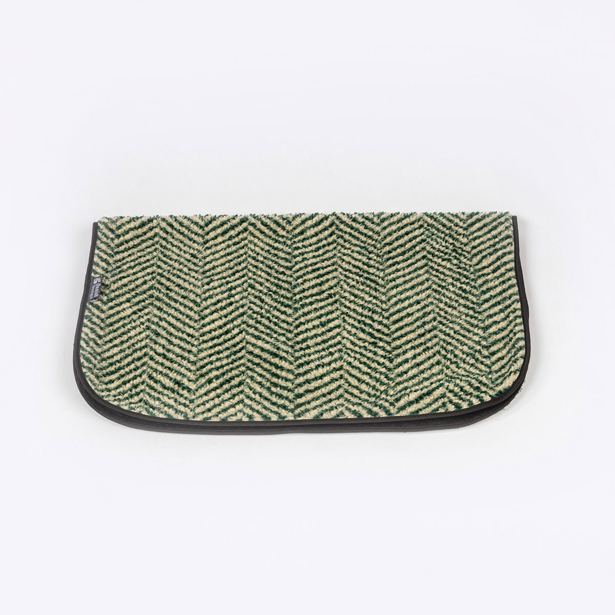Fleece Green Herringbone Blanket Medium