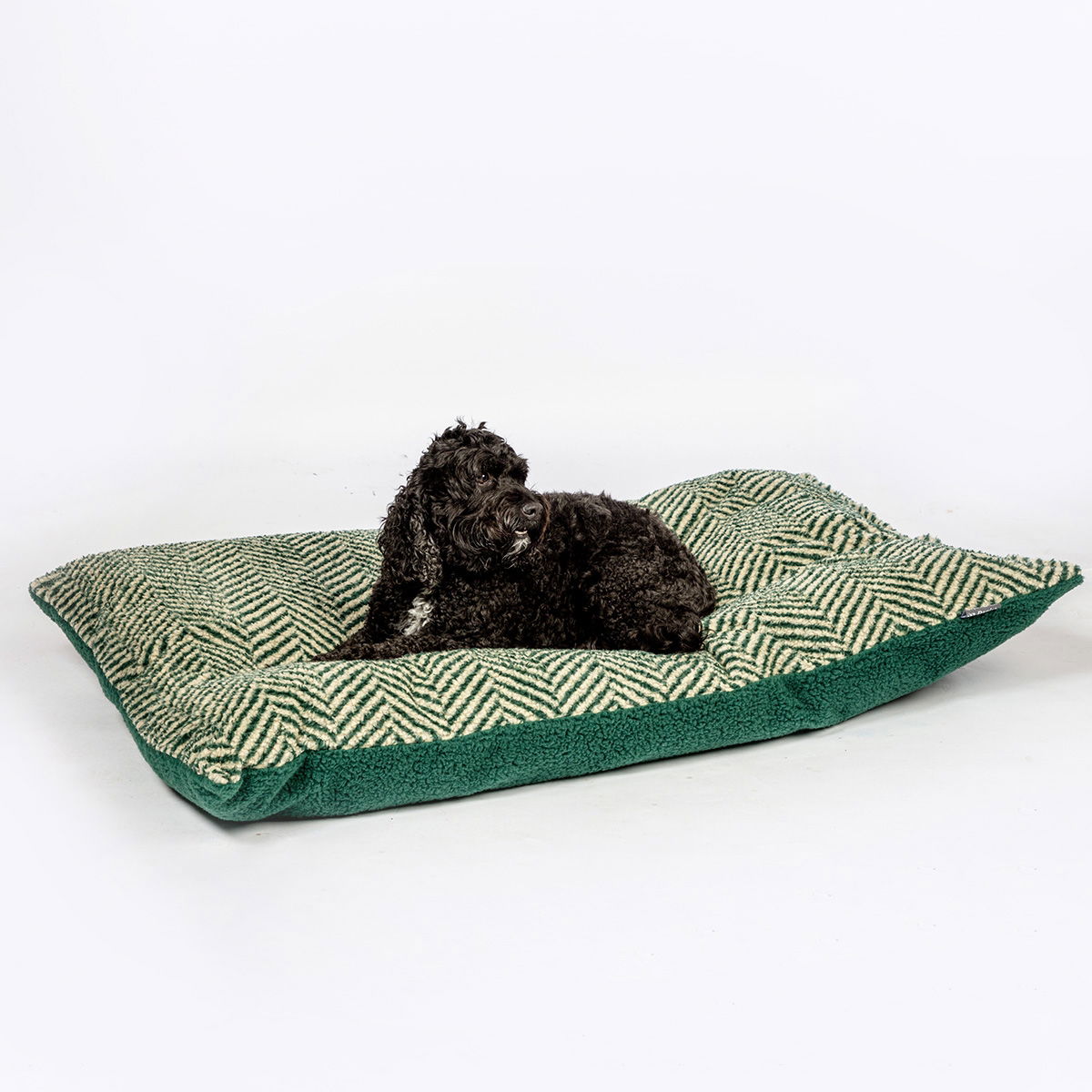 Fleece Green Herringbone Deep Duvet Medium