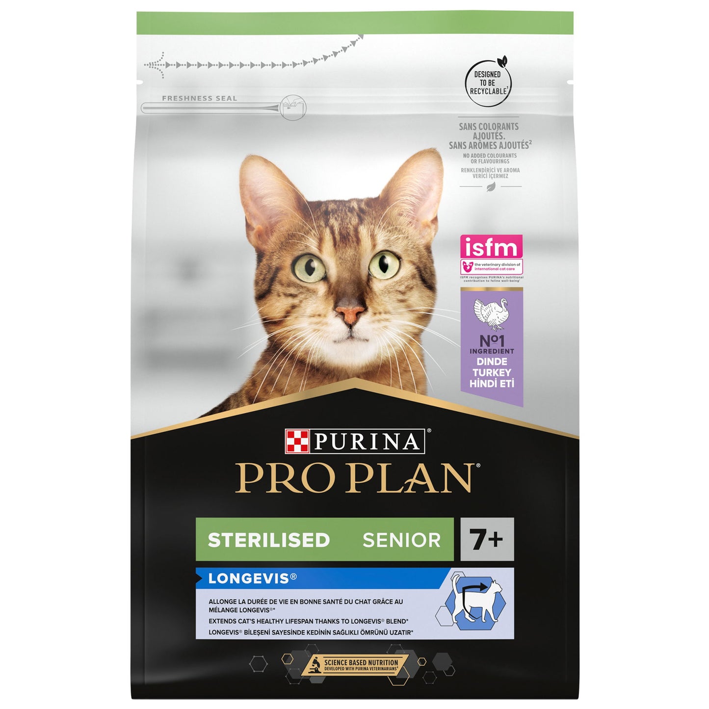 PRO PLAN Cat Optirenal Delicate Turkey & Rice 3kg Longevis Sterilised 7+ Senior Dry Cat Food Turkey