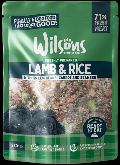 Wilsons Lamb and Rice Fresh Wet Pouch 380g
