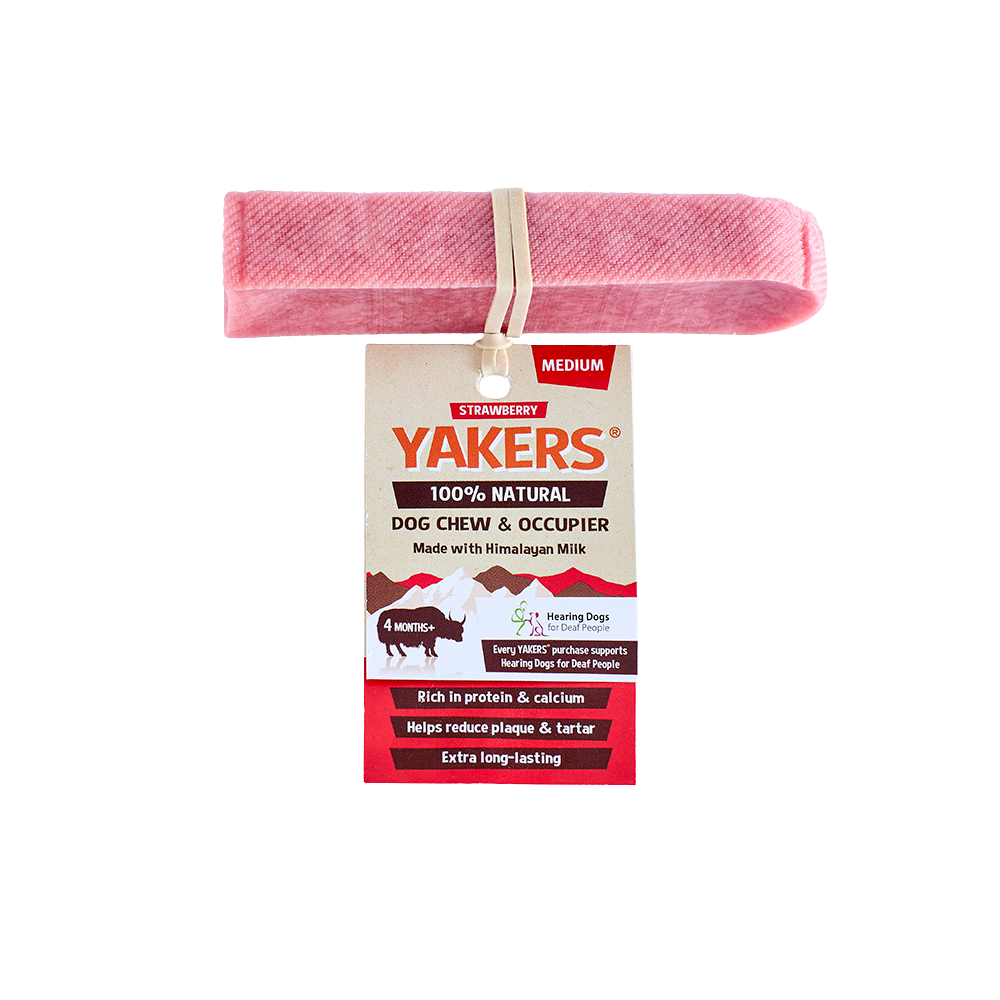 Yakers Dog Chew Strawberry Medium