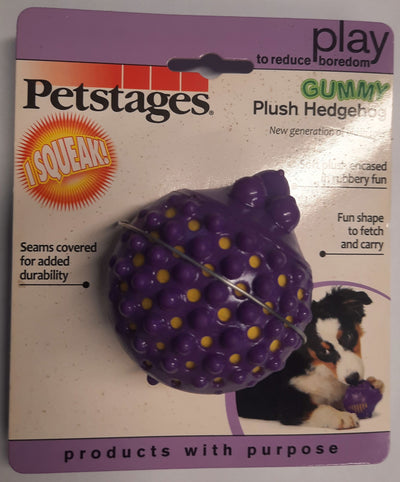 Petstages Gummy Plush Hedgehog Sm