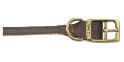 Timberwolf Leather Round Collar Sable 28-36cm Sz 3