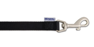 Viva Nylon Padded Snap Lead Black 25mm X1m