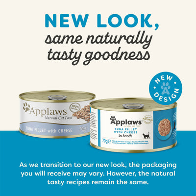 Applaws Cat Can Tuna Fillet & Cheese 70g