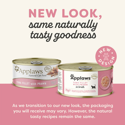 Applaws Cat Can Tuna Fillet & Prawn 70g