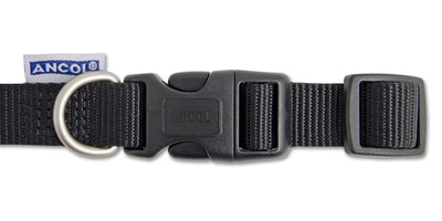 Viva Nylon Quick Fit Adj Collar Black 19mm X30-50cm Sz2-5