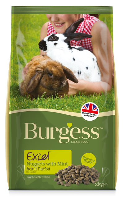 Burgess Excel Adult Rabbit Nuggets With Mint 2kg