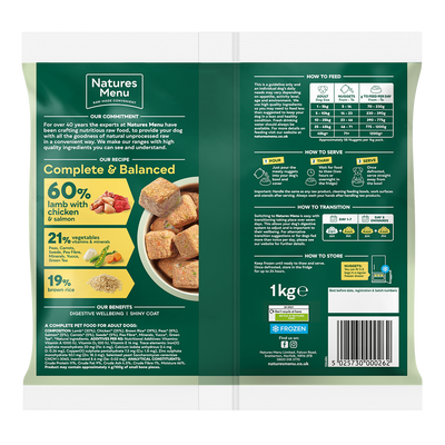 Natures Menu 60/40 Complete and Balanced Lamb & Chicken 1kg