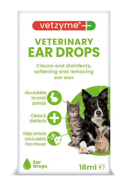 Vetzyme Pet Anti-bacterial Ear Drops & Cleanser 18ml