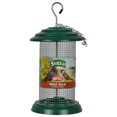 Supa Easy Fill Plastic Peanut Feeder Green 20cm (8 Inch)