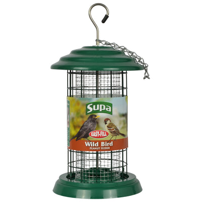 Supa Easy Fill Plastic Fortress Peanut Feeder Green 20cm