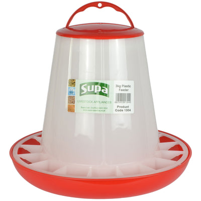 Supa Poultry Feeder Red & White 3kg