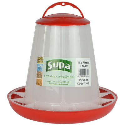 Supa Poultry Feeder Red & White 1kg