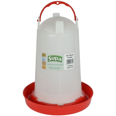 Supa Poultry Drinker Red & White 3ltr
