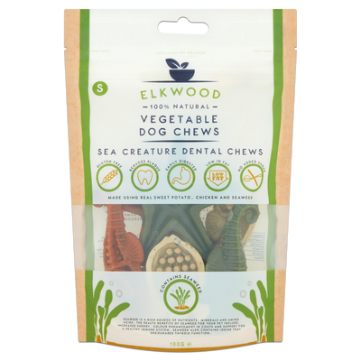 Elkwood Vegetable Sea Creatures + Seaweed Small 7pc 100g