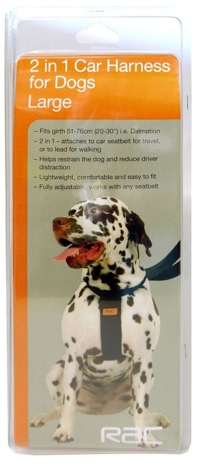 RAC 2 In 1 Car Harness Large Max Chest 51-76cm (20-30")