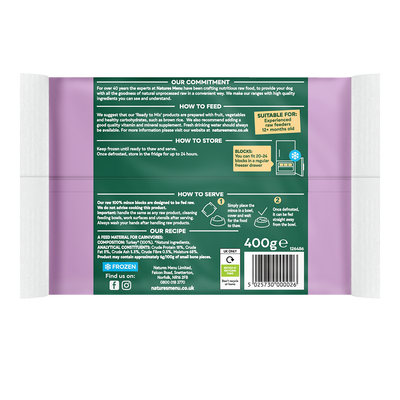 Natures Menu Ready to Mix Turkey 400g