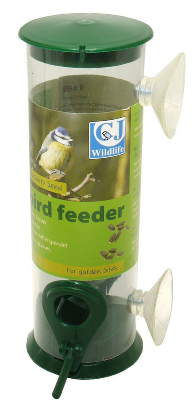 Cj Discovery Plastic Window Seed Feeder Green 2 Port 21cm
