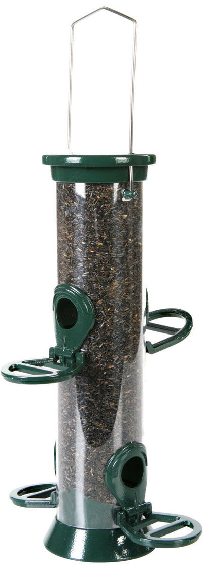 Cj Defender Metal Nyjer Feeder Green 4 Port Sml 20cm