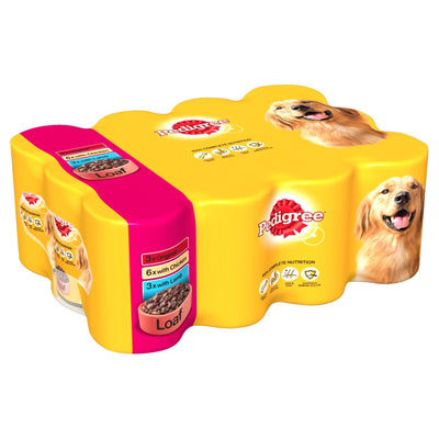 PEDIGREE Can Adult Dog Wet Chunks in Loaf Original Chicken & Lamb 12x400g