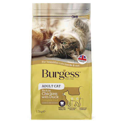 Burgess Adult Cat Chicken & Duck 1.5kg