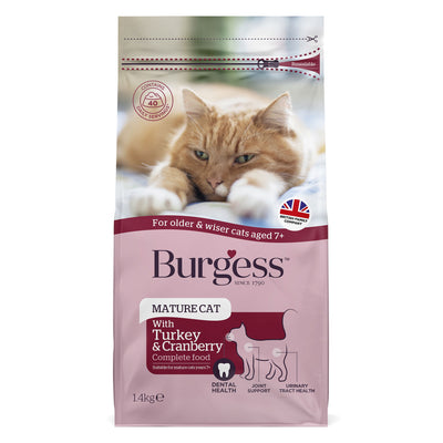 Burgess Mature Cat Turkey & Cranberry 1.4kg