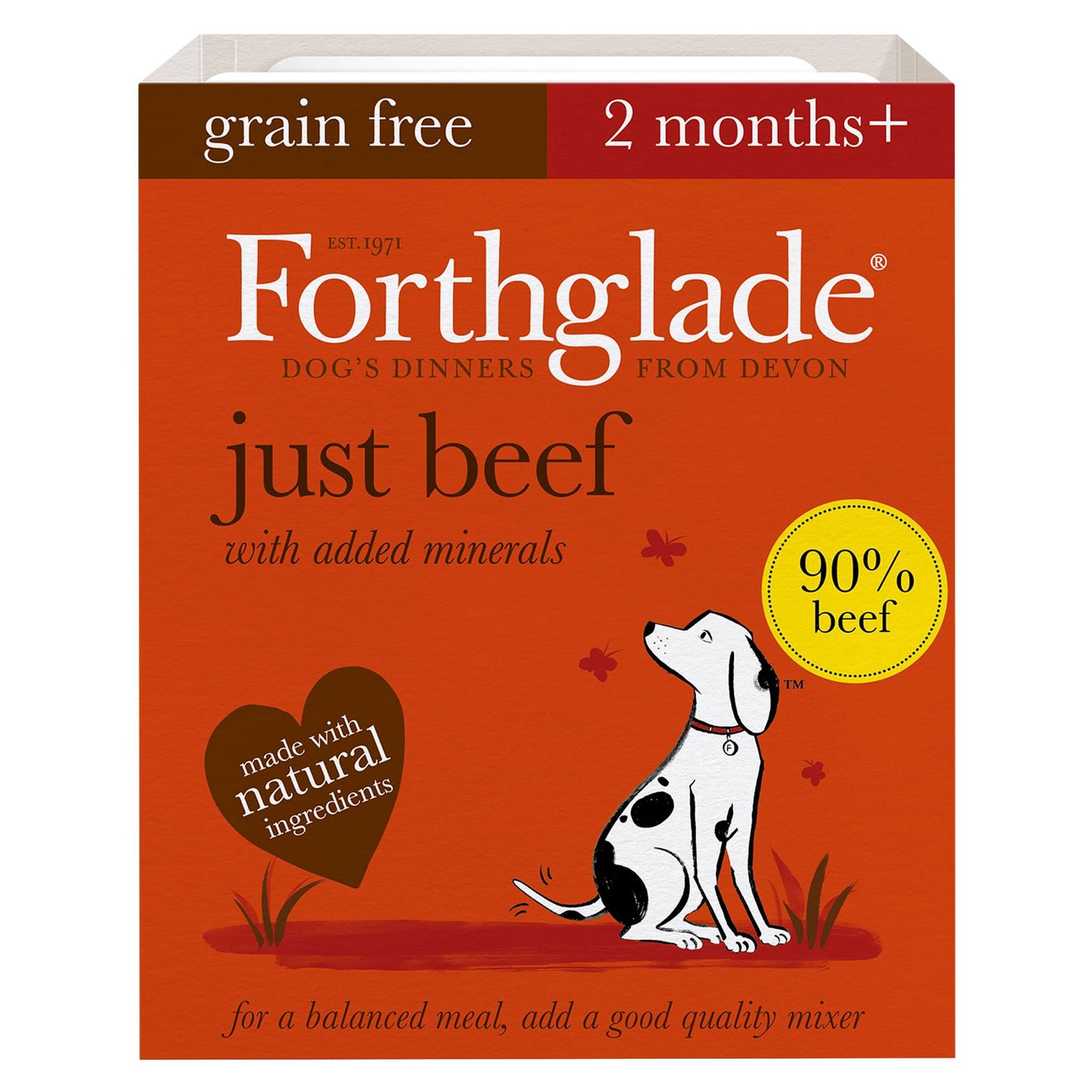 Forthglade Adult GF Just 90% Beef 395g