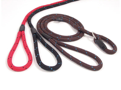 Rope Twist Slip Lead Brown/teal 64"