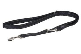 Rogz Lumberjack Reflective Nylon Multi Lead Black 25mm X1.6m