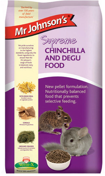Mr Johnson's Supreme Chinchilla & Degu Pellets 900g