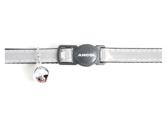 Safety Buckle Cat Collar Gloss Reflective Silver