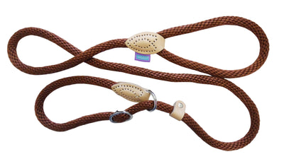 Dog&Co Rope Slip Lead Brown/tan 150cm