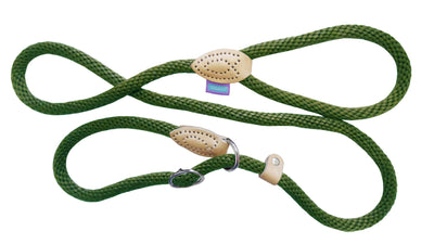 Dog&Co Rope Slip Lead Green/tan 150cm