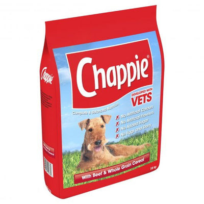 Chappie Complete Adult Dry Dog Food Beef & Wholegrain Cereal 15kg