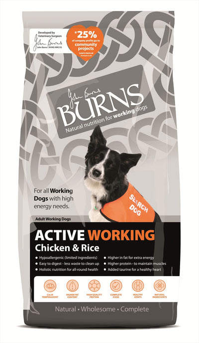 Burns Active Working Chicken & Rice 12kg