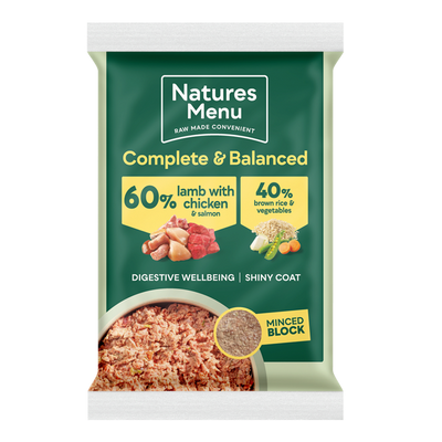 Natures Menu 60/40 Complete and Balanced Lamb with Chicken 300g x12