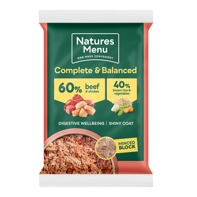 Natures Menu 60/40 Complete and Balanced Beef & Chicken 300g x12