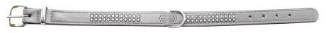 Nobby Dbl Back Swarovski Crystal Collar Grey 17mmx47cm