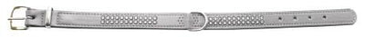 Nobby Dbl Back Swarovski Crystal Collar Grey 17mmx47cm