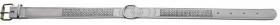 Nobby Dbl Back Swarovski Crystal Collar Grey 22mmx47cm