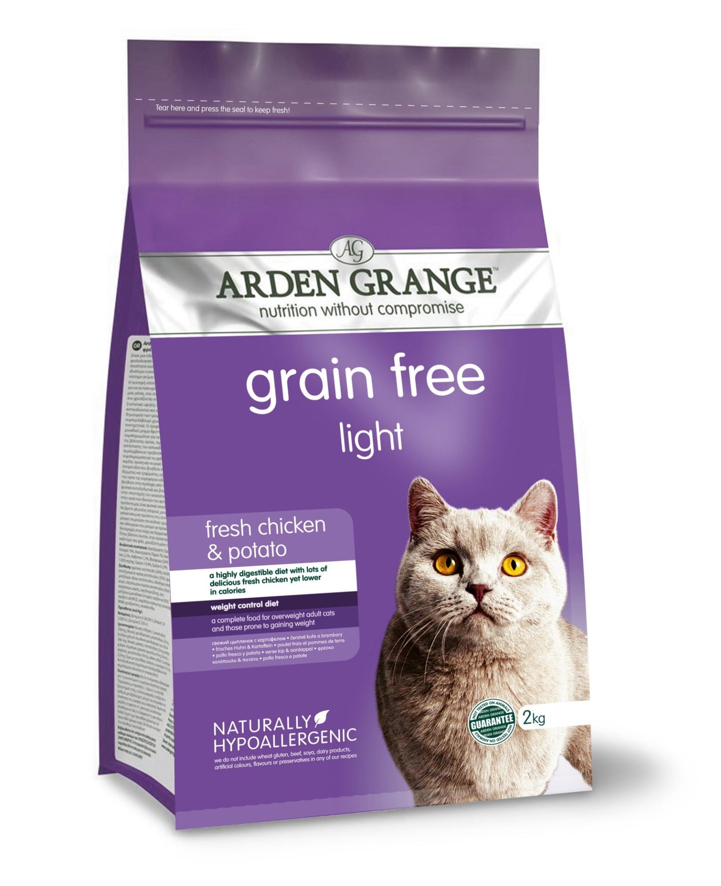 Arden Grange G/Free Cat Light Fresh Chicken & Potato 2kg