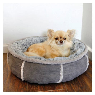 40 Winks Deep Plush Donut Bed Grey 68.5cm (27")